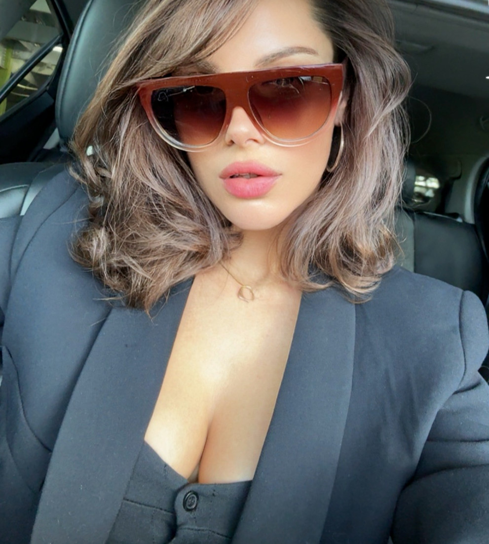TEARDROP Ombre Gradient Two Tone Flat Top BLACK BROWN Ombre Sunglasses GAFAS