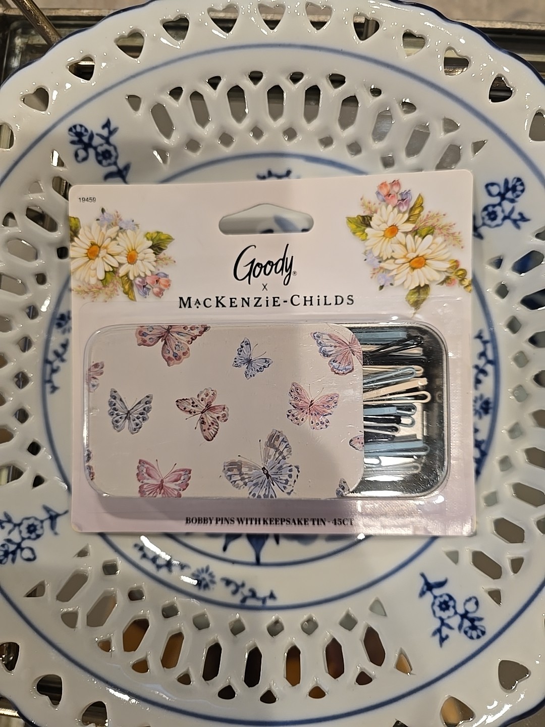 MacKenzie Childs x Goody 🦋 Butterfly Hill Keepsake Matchbox Tin Bobby Pins