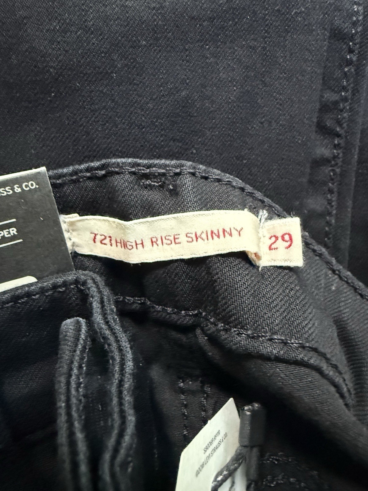 Levi’s 721 high rise skinny 29×30 NWT, Long shot black Style # 18882-0233