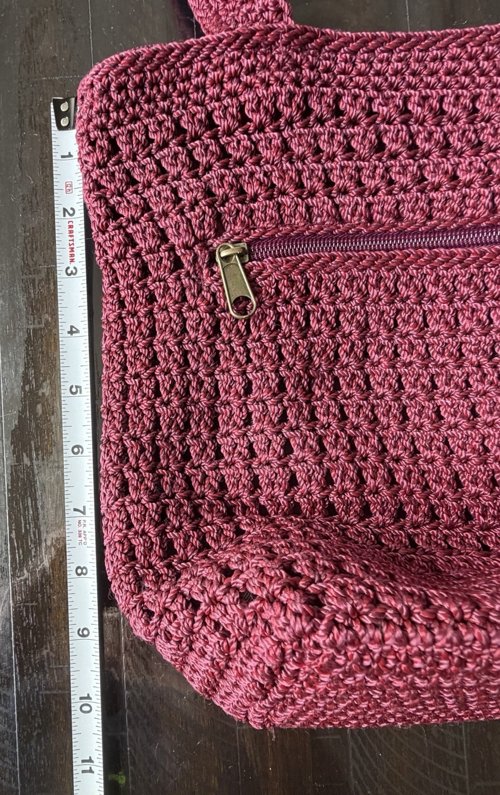 the SAK Crocheted Patterned Medium Shoulder Bag