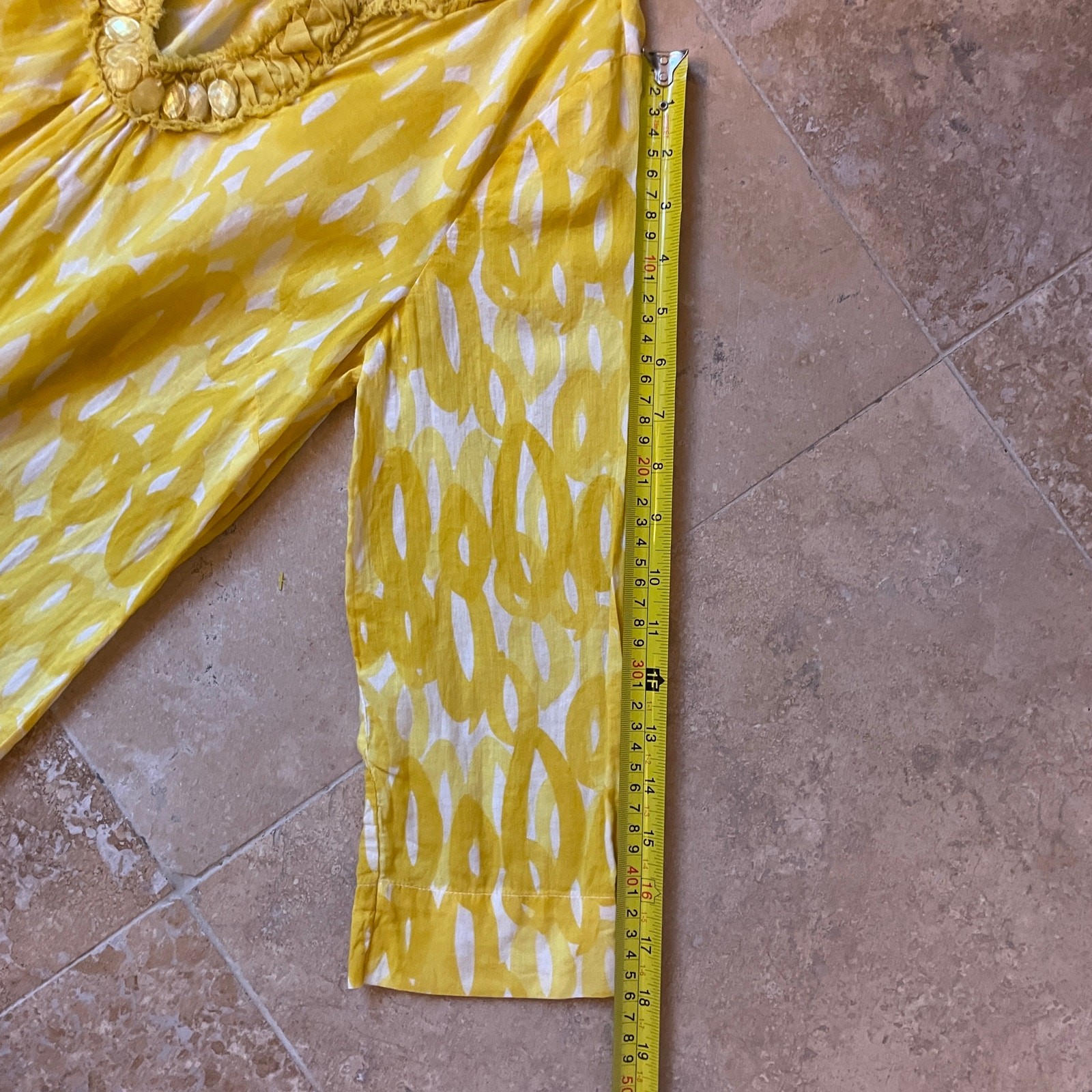 Boden Women’s Yellow Beach Cover Up/Dress-Long Sleeve US Size 6 Swim Resort Pool