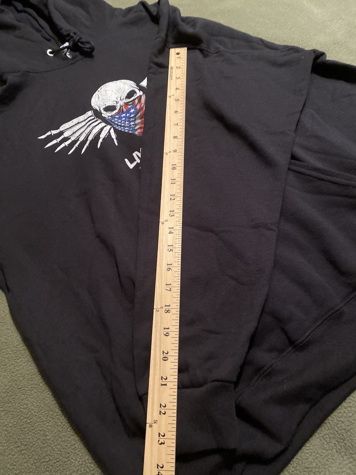 USA Live Hard Die Free Skull Hoodie Men’s XL