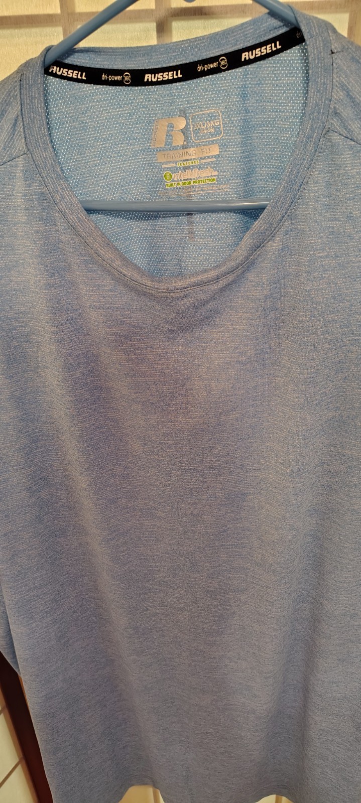 Russell Dri-Power 360 Tee Men’s Blue Short Sleeve Crew Neck Training Fit 3XL