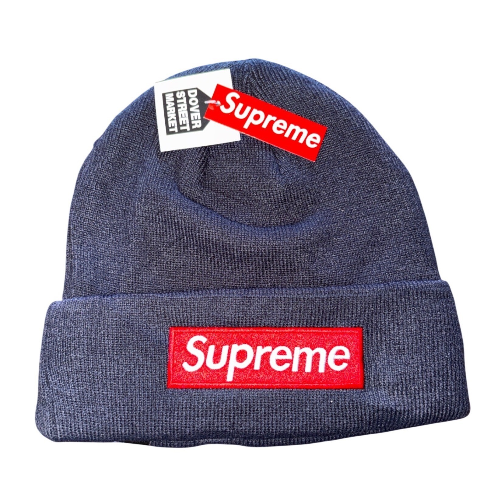 Supreme x New Era Box Logo Beanie Blue Knit Fall Winter Hypebeast Streetwear NWT