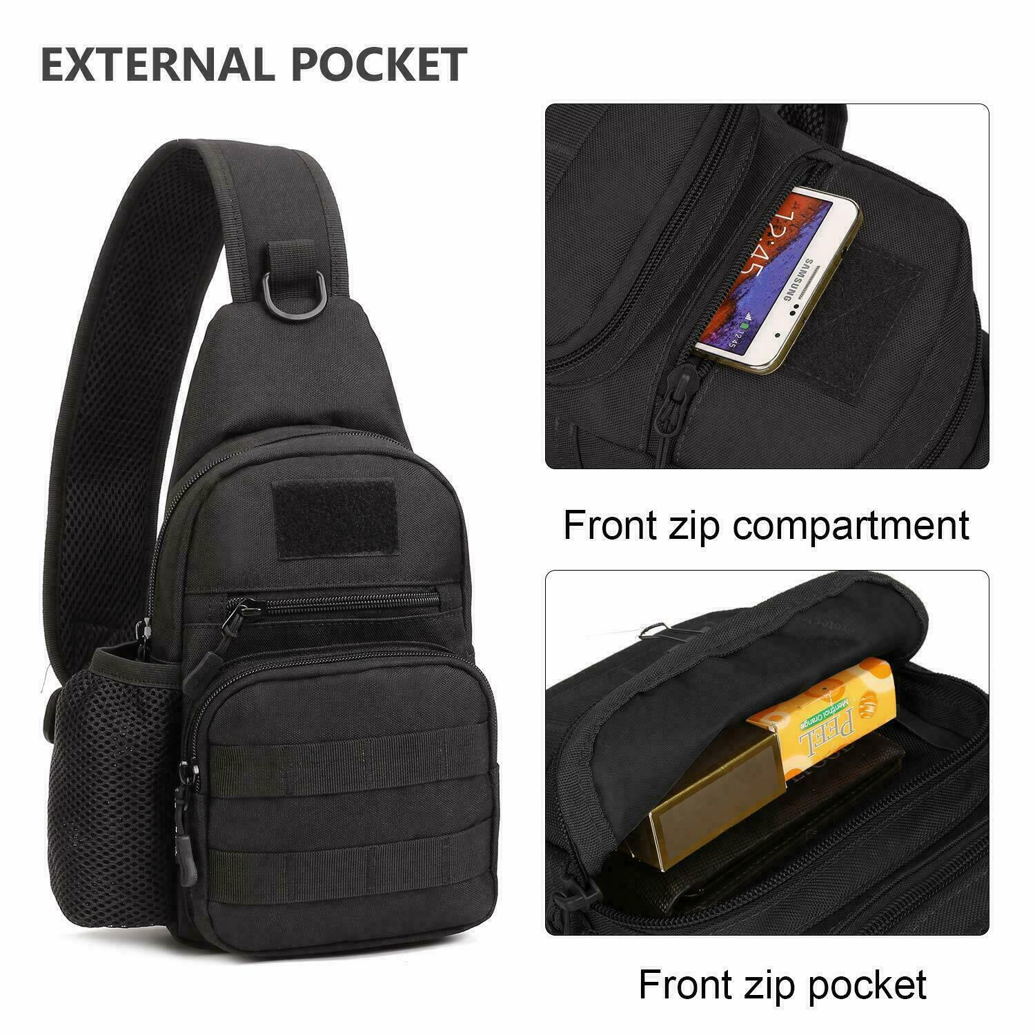 Tactical Military Sling Shoulder Backpack Molle EDC Small Crossbody Chest Pack