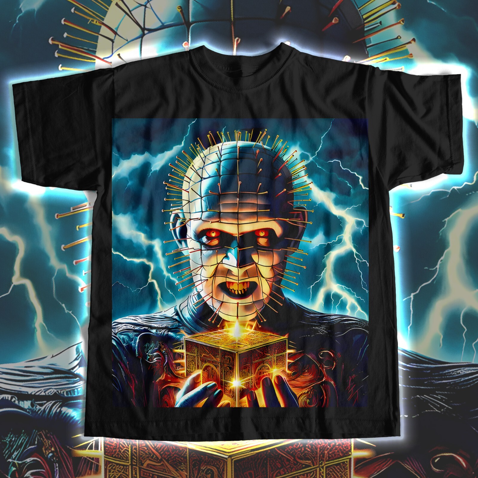 Halloween Night Horror Hell Scary Graphic Greystone 8XB Tee Shirt Big & Tall #23