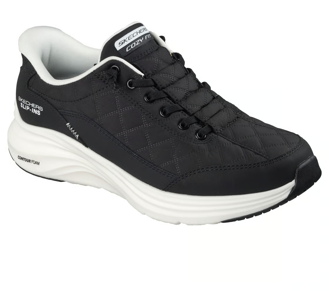 Men’s Skechers Slip-Ins Contour Foam-Cozy Fit Shoe 232619 Black/White Brand New