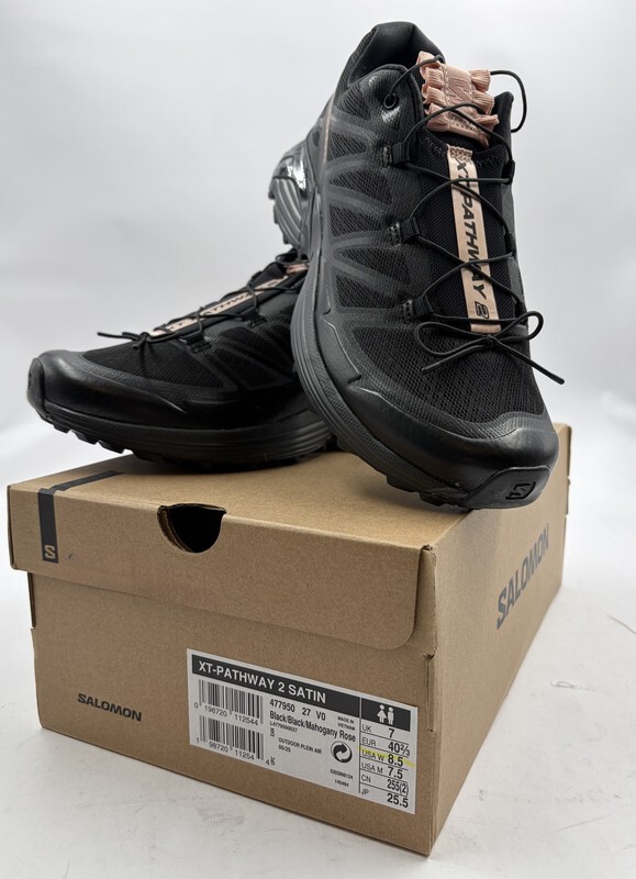 SALOMON XT-PATHWAY 2 SATIN 477950 BLACK/ MAHOGANY ROSE SZ 8.5 EURO 40 2/3