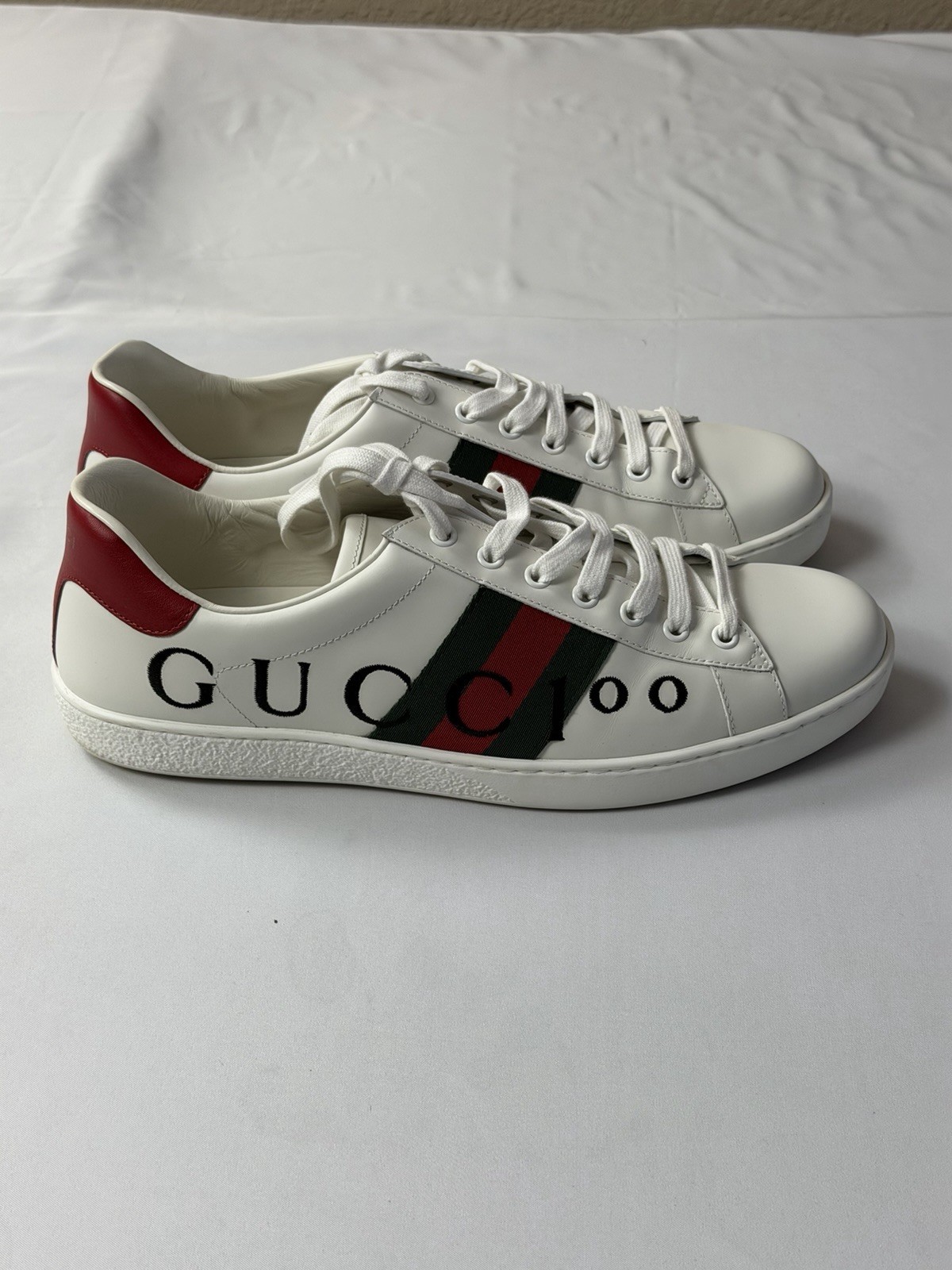 Gucci 100 Web Ace Leather Sneakers -Centennial Edition -Men’s US 10.5 -NIB