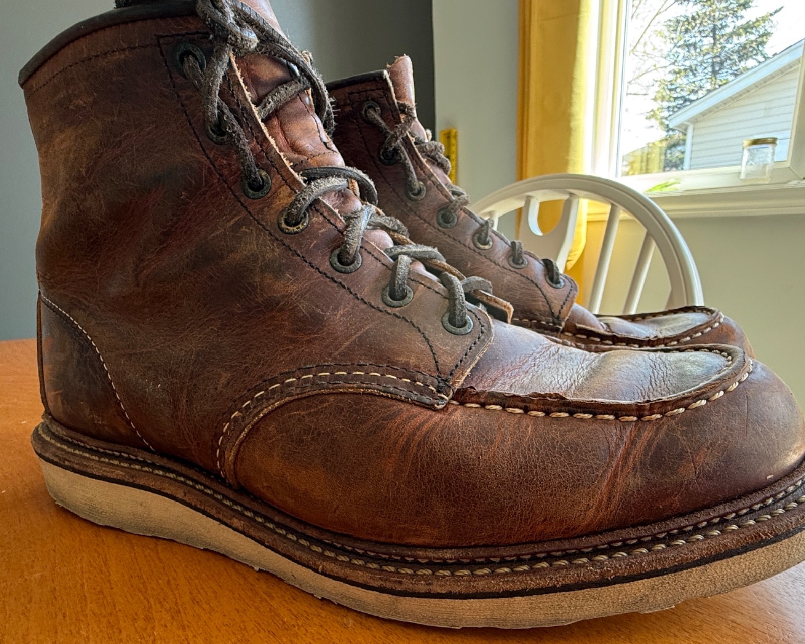 Red Wing 1907 Classic Moc Copper Rough & Tough Men’s Boots Size 11.5 D
