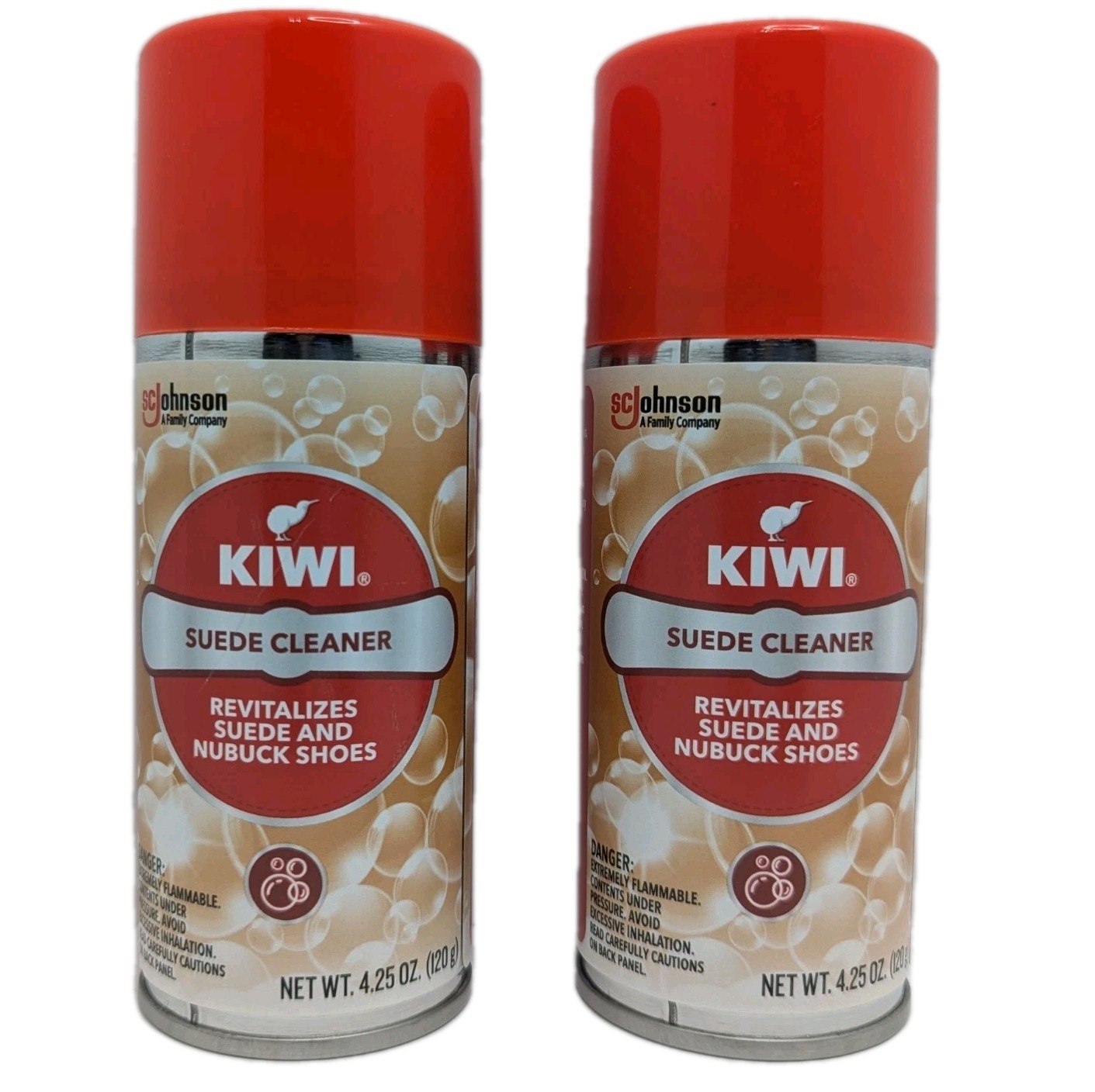 2 Pack Kiwi Suede Cleaner 4.25oz Revitalizes Suede & Nubuck Shoes, Boots, & Gear