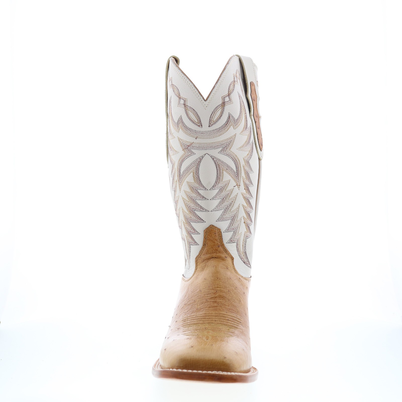 Justin Boots Pascoe Smooth Ostrich Made In USA Mens Brown Western Boots