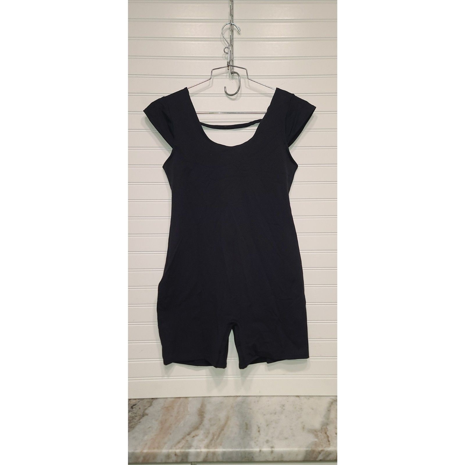 West Of Melrose Womens Short Sleeve Open Back One Piece Bodysuit Size L NWT