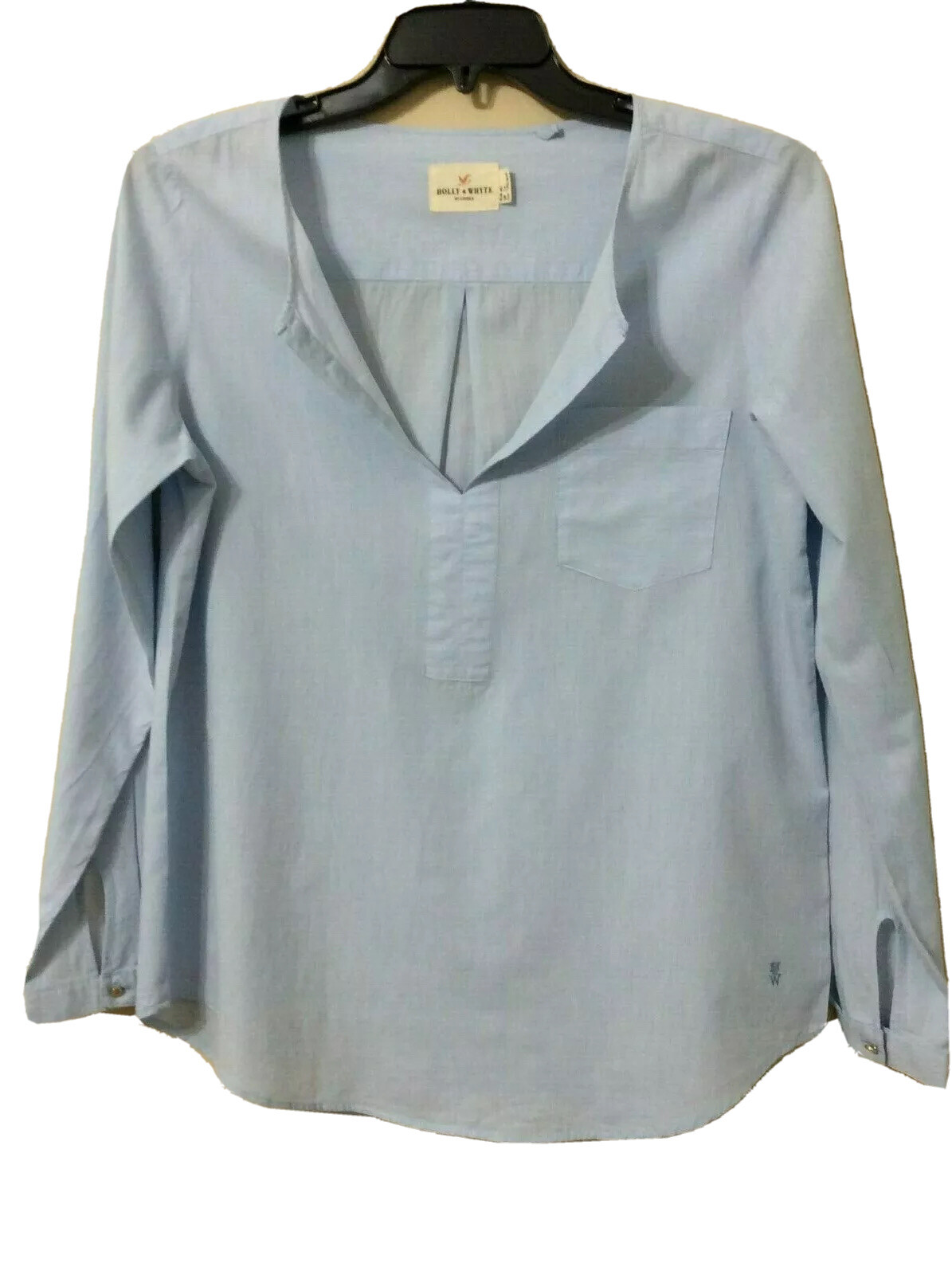 Holly & Whyte By Lindex Knot Sleeve Top, Blue, Size 40 EU 10 US UK 14