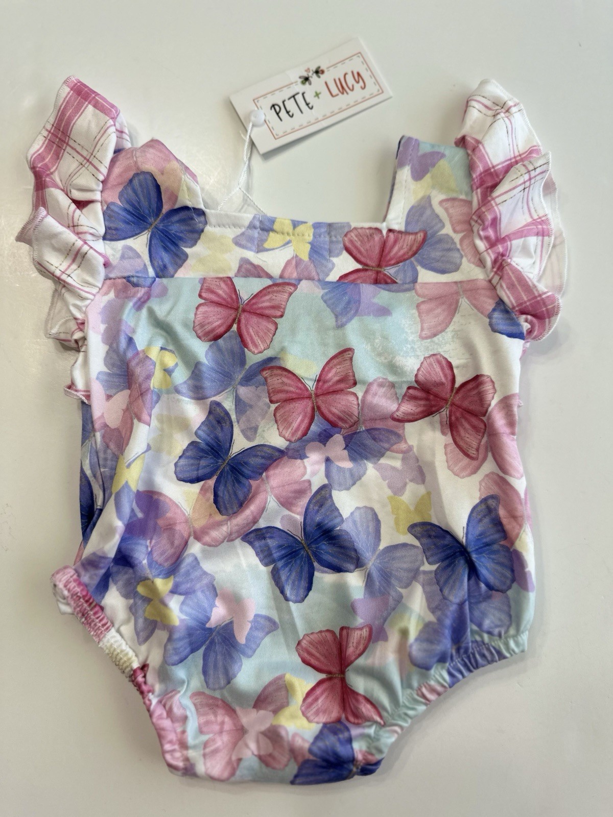 Pete & Lucy Free Like A Butterfly Baby Romper Size 0-3 Months NEW NWT