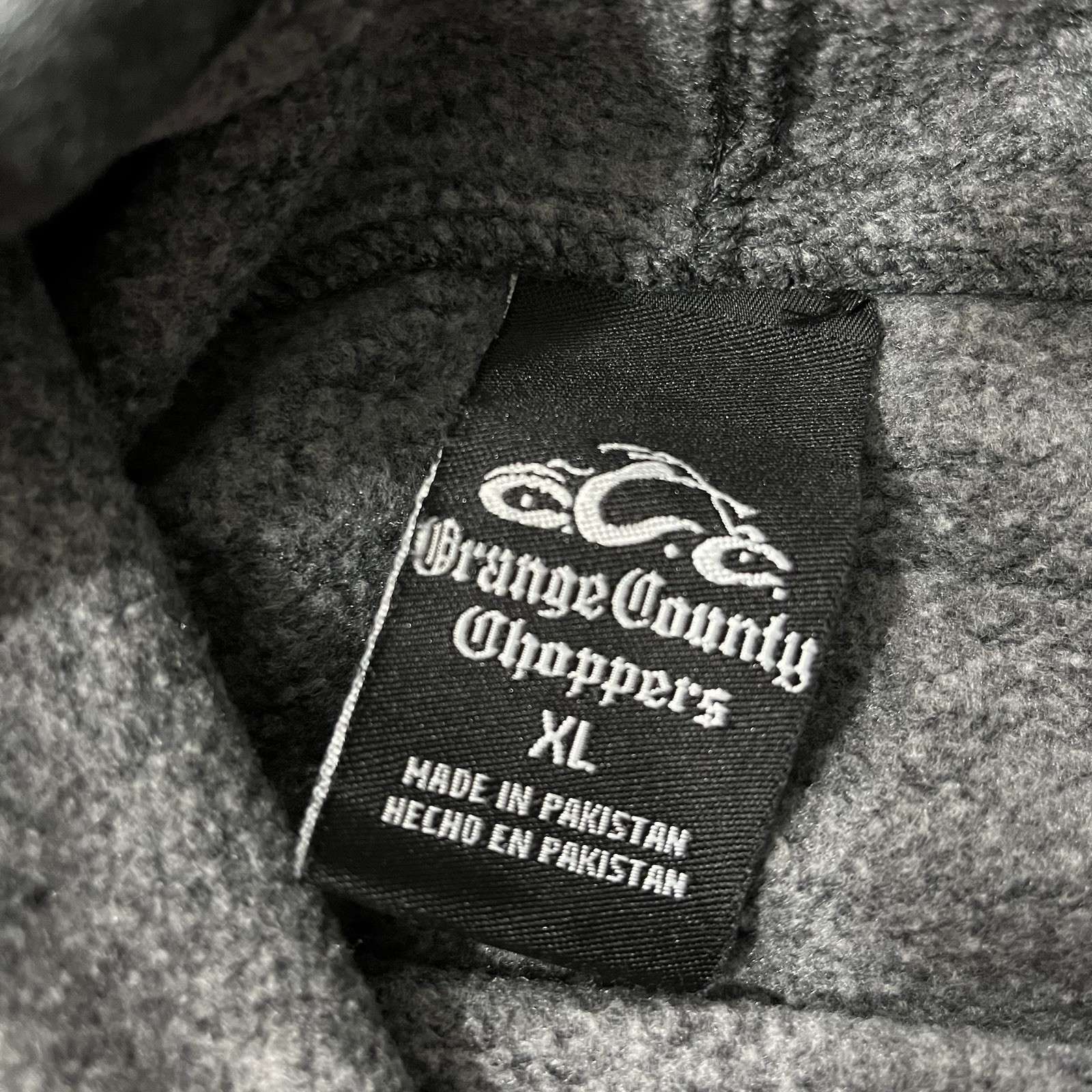 Y2K Orange County Choppers Hoodie Sweatshirt Cyber Sword Goth Spider Boxy L/XL