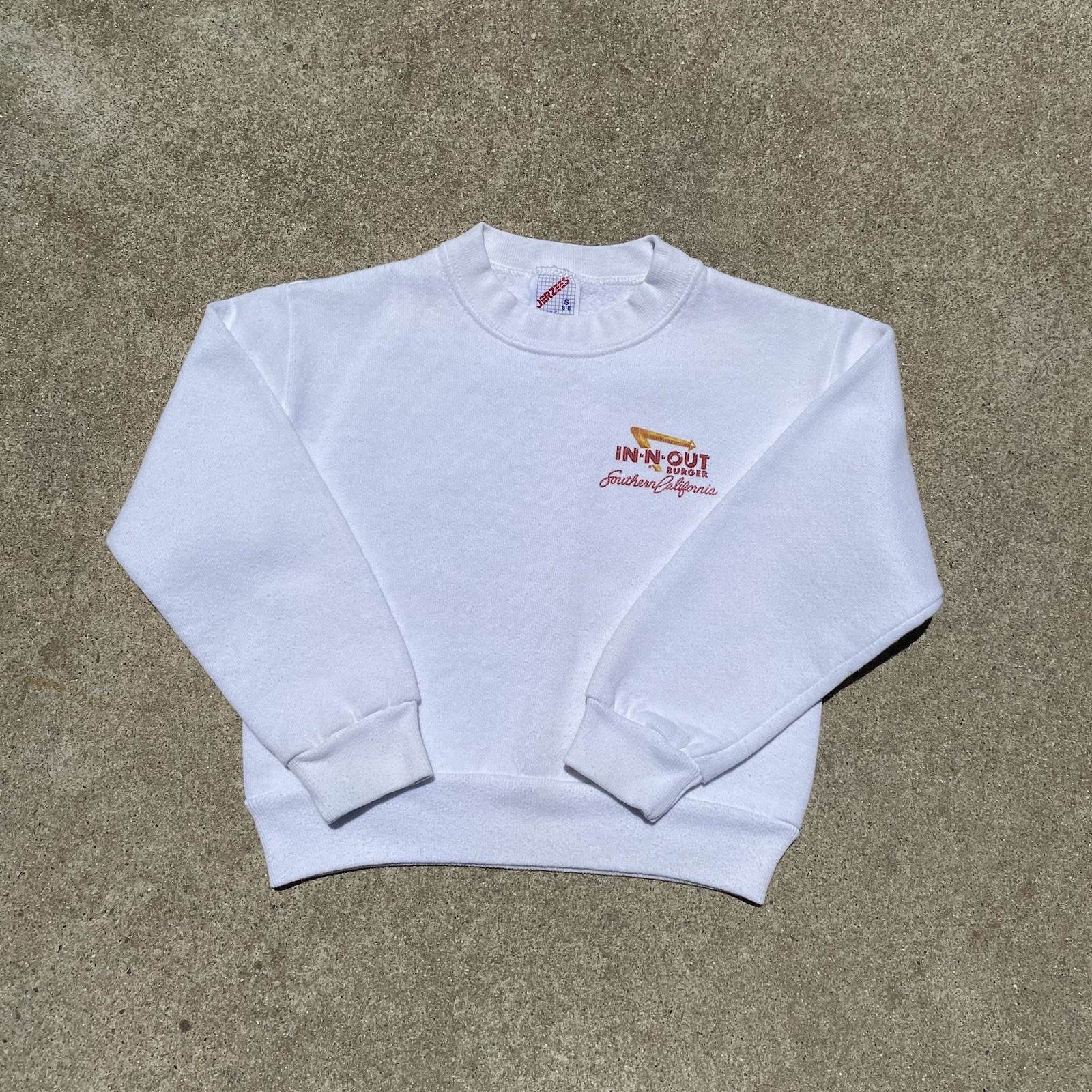 Rare 1980s In-N-Out Burger Crewneck Sweater Kids Vintage Small 6-8 Made In USA