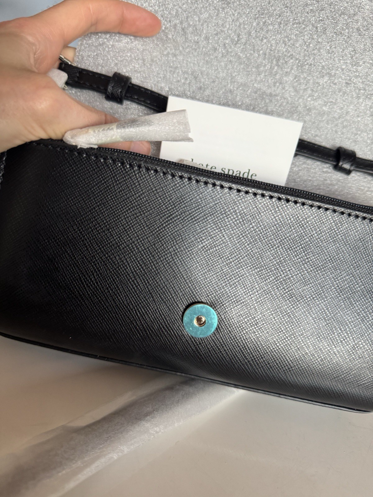 NWT BLACK KATE SPADE SMALL FLAP STACI CROSSBODY MSRP $239 SILVER HARDWARE