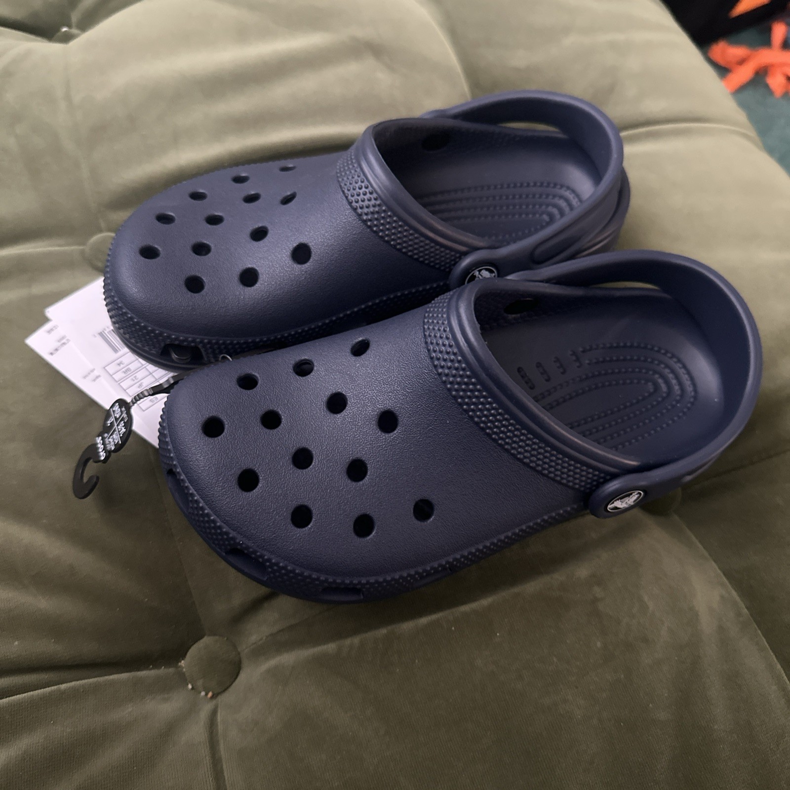 Crocs Unisex Classic Clogs Slip On Lightweight Sandals Navy Blue Sz Mns 3 Wmns 5