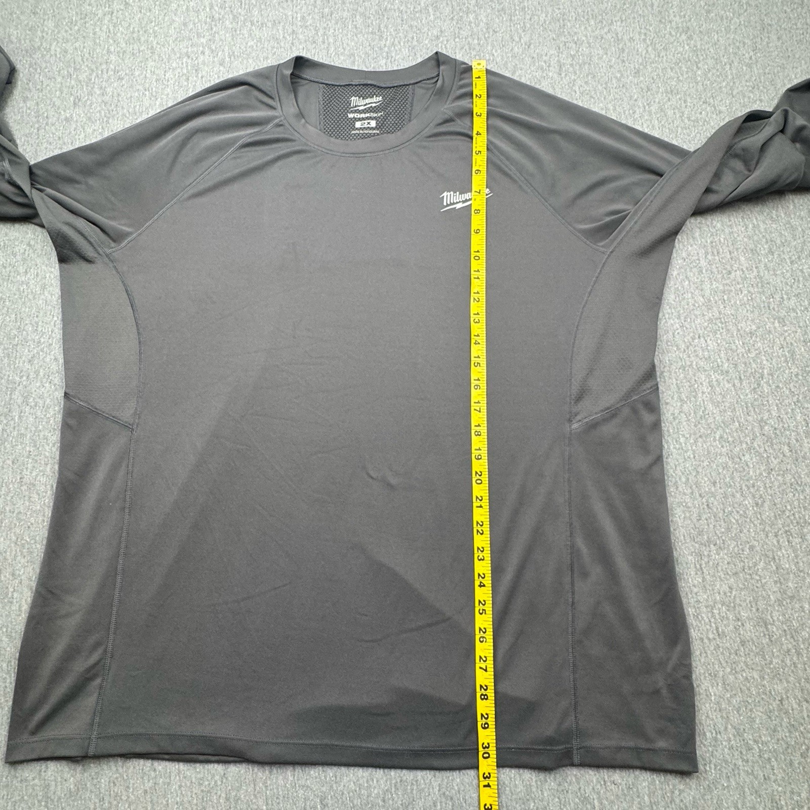 Milwaukee Workskin Performance Shirt Mens 2X Gray Workwear Crewneck Long Sleeve