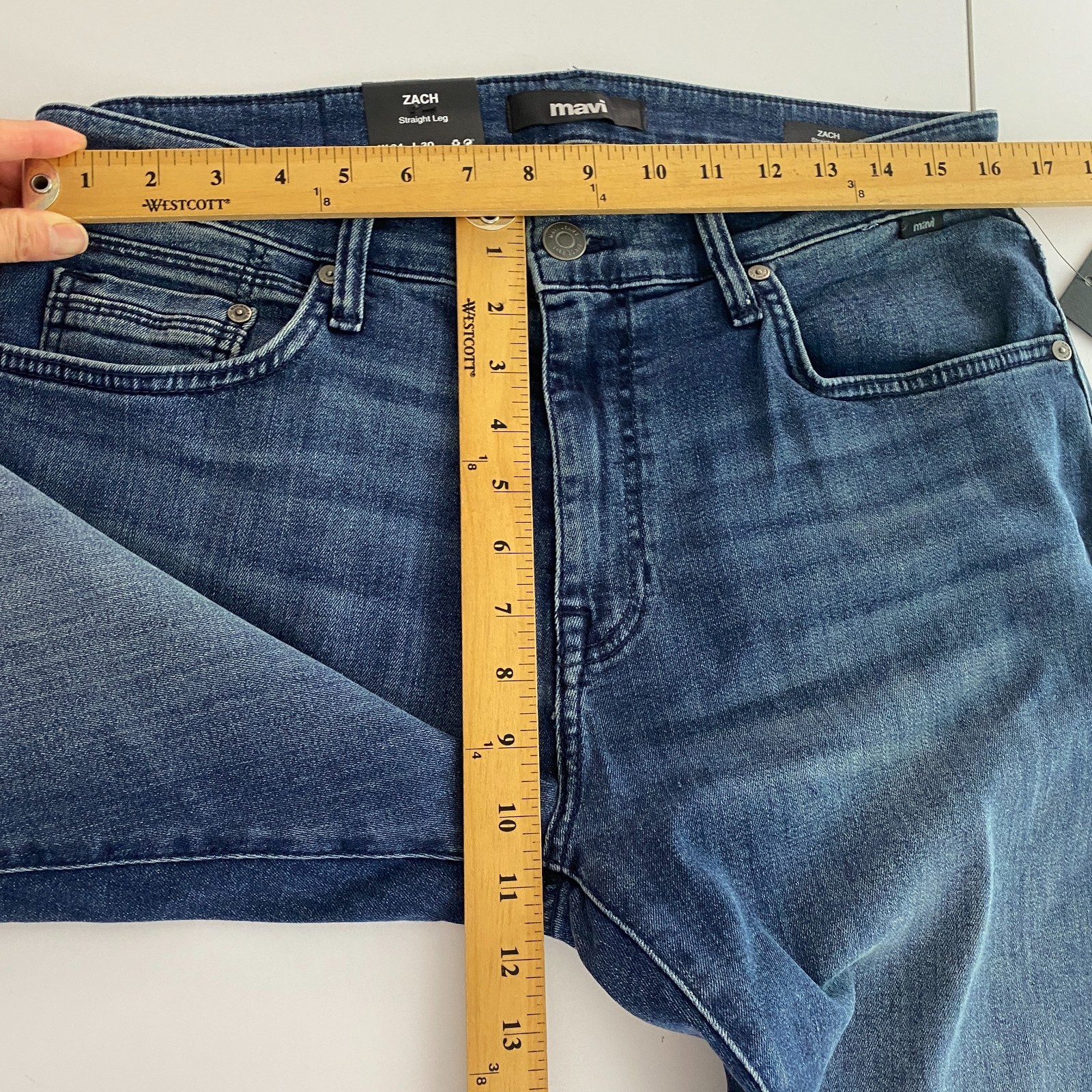 Mavi Zach Stretch Straight Leg Jeans Mens 34×30 Dark Nashville Denim