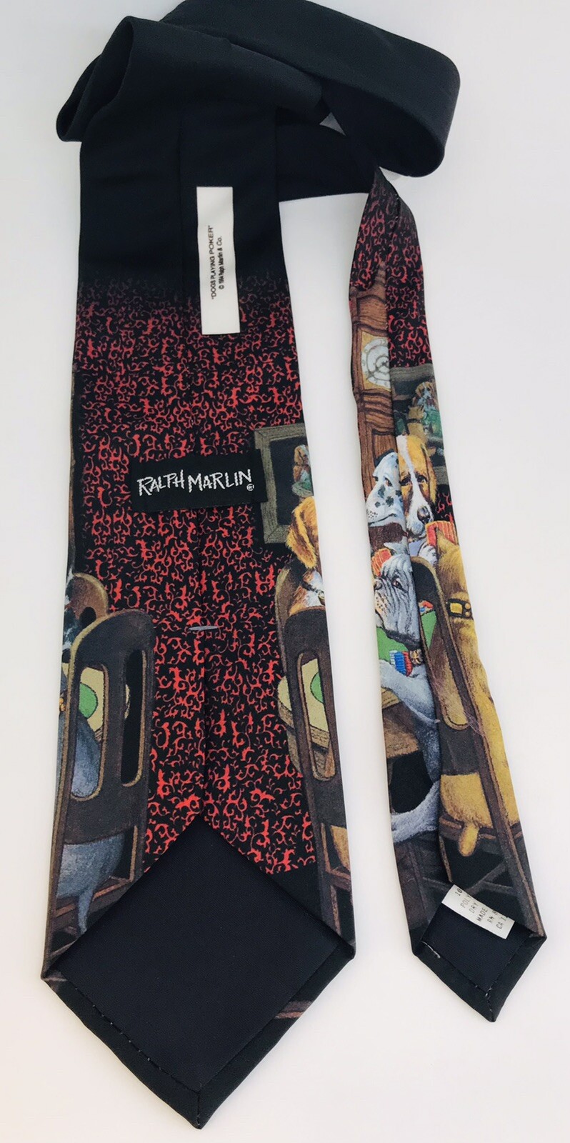 Dogs Playing Poker Cards by Ralph Marlin 59” (Classic 57” – 60”) Men’s Neck Tie