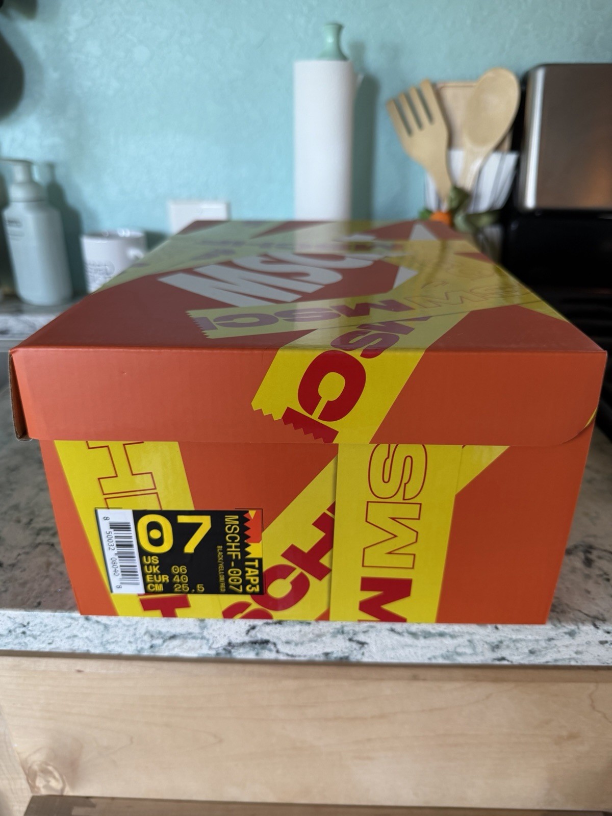 MSCHF TAP3 Black Yellow Red mschf-007 Leather Sneaker Men’s 2022 7M/8.5W