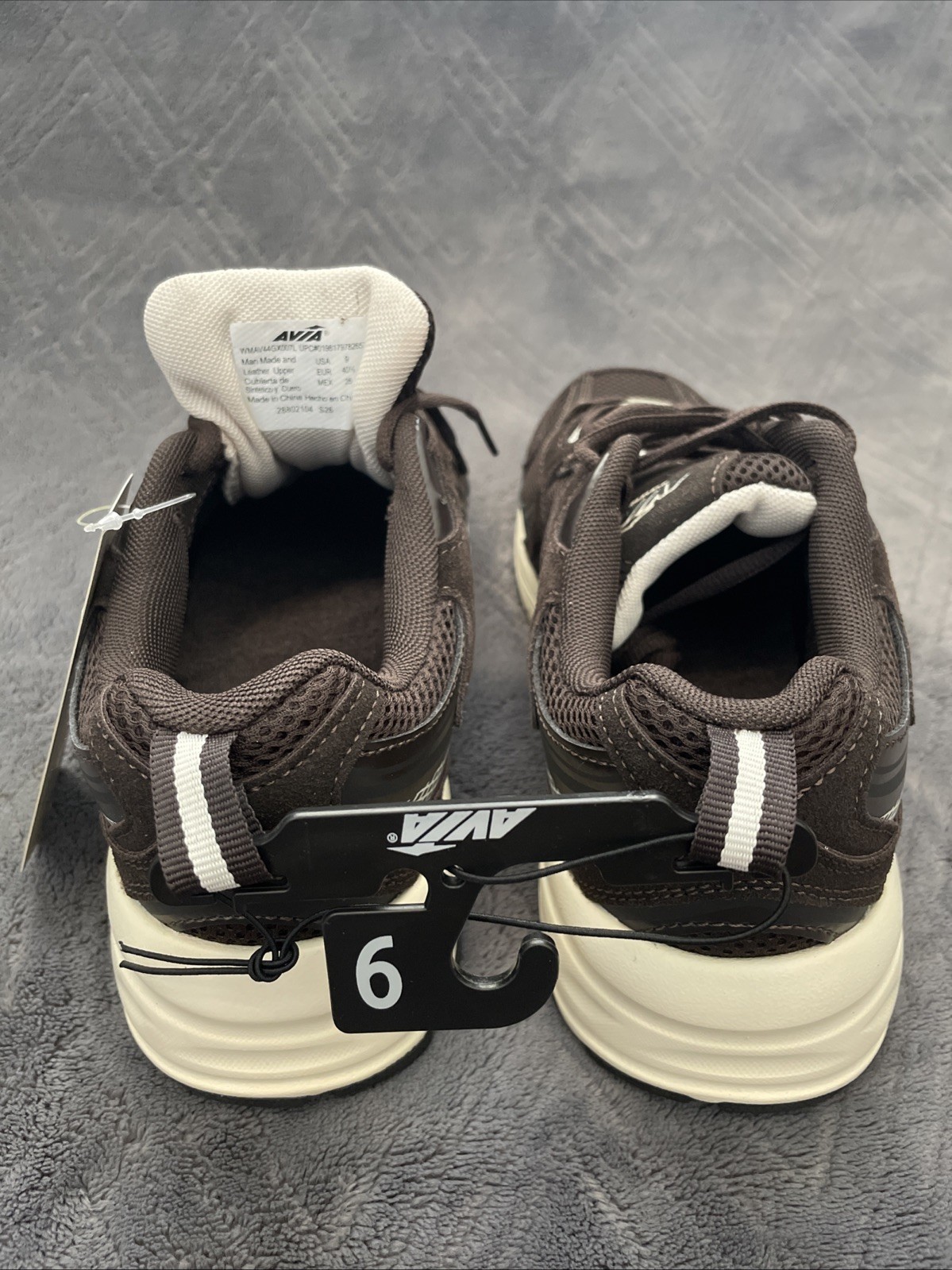 Avia 5000 Shoes women Size 9 Brown Leather Ang Mesh Odor Control NEW