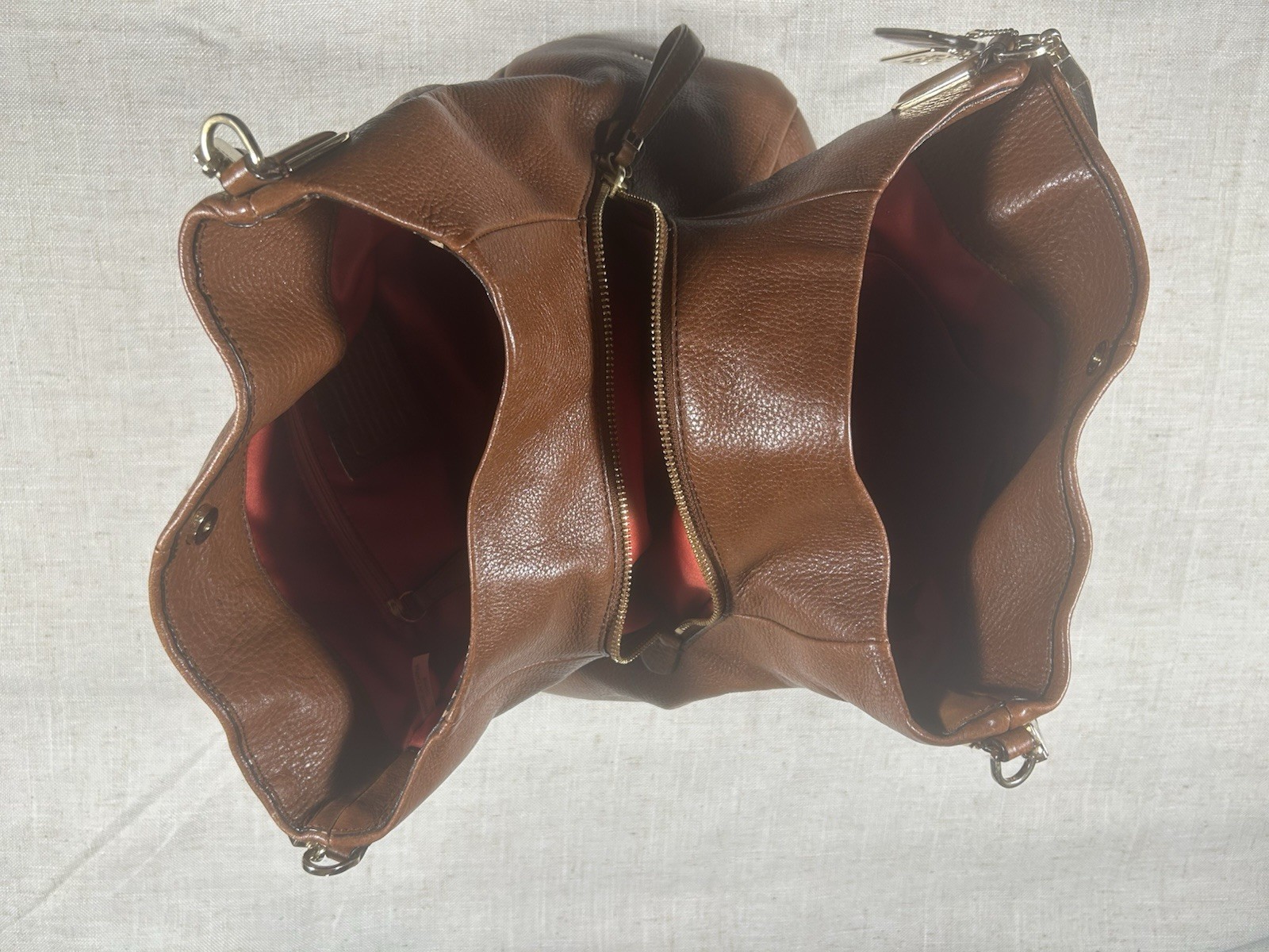 Coach Phoebe Madison Boho Leather Shoulder Bag Brown
