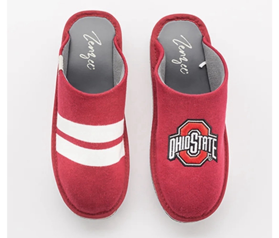 Zenzee-College Edition, Ohio State University Knit Kicks, Slip On, Red,Men/Women