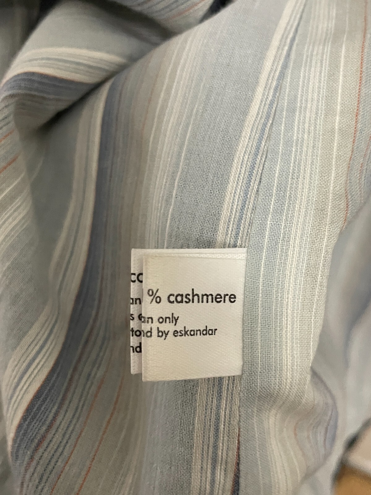 ESKANDAR England 90% Wool 10% Cashmere Lining 100% Cotton Jacket Coat Size 1
