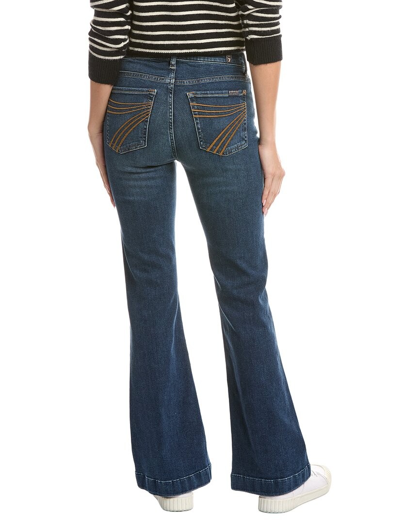 7 For All Mankind Dojo Tailorless Cambridge Flare Jean Women’s Blue 27