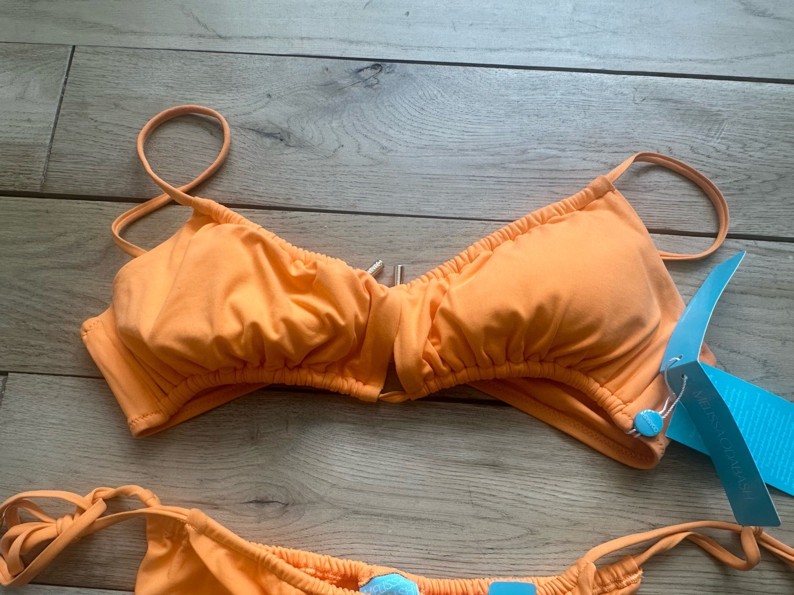 Melissa Odabash Egypt Orange Tie Side Bikini Set Size 42 UK 14 NEW BNWT