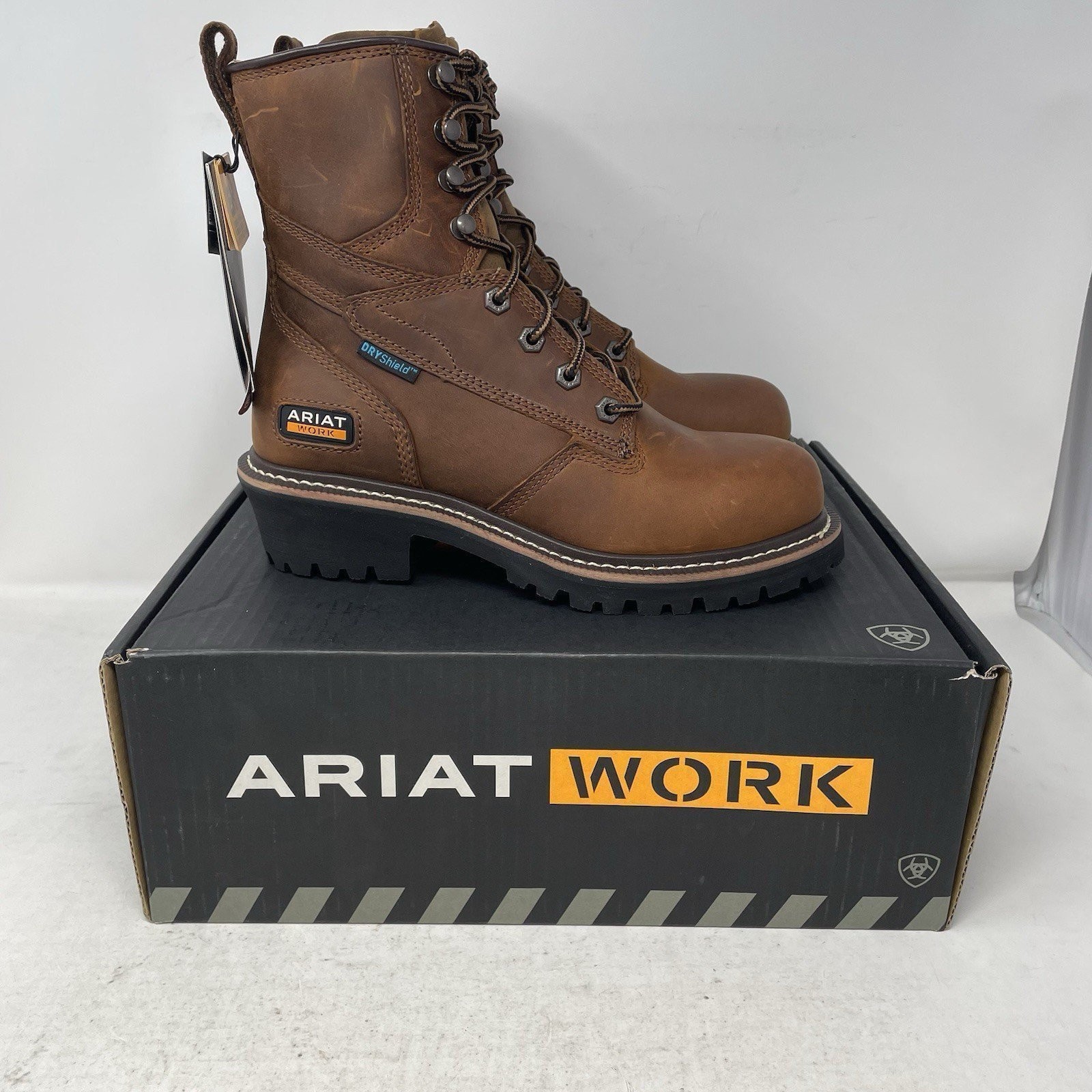 Ariat Logger Shock Shield H2O Soft Toe Boots Copper Brown Men’s Size 5.5D