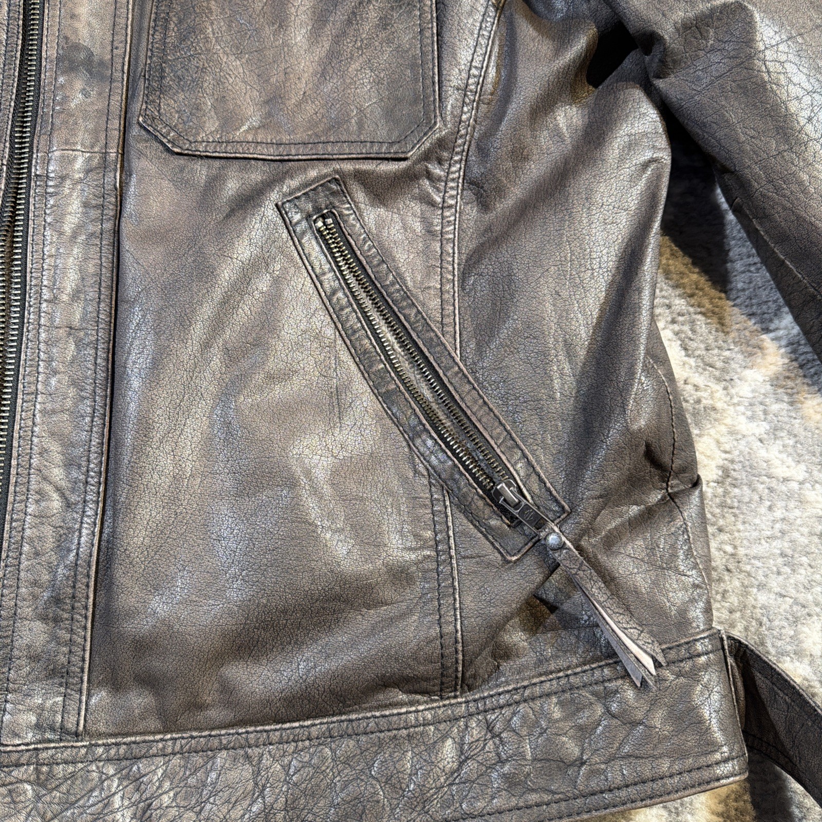 Harley Davidson 2XL Ramble Buffalo Leather Jacket 97136-13VM