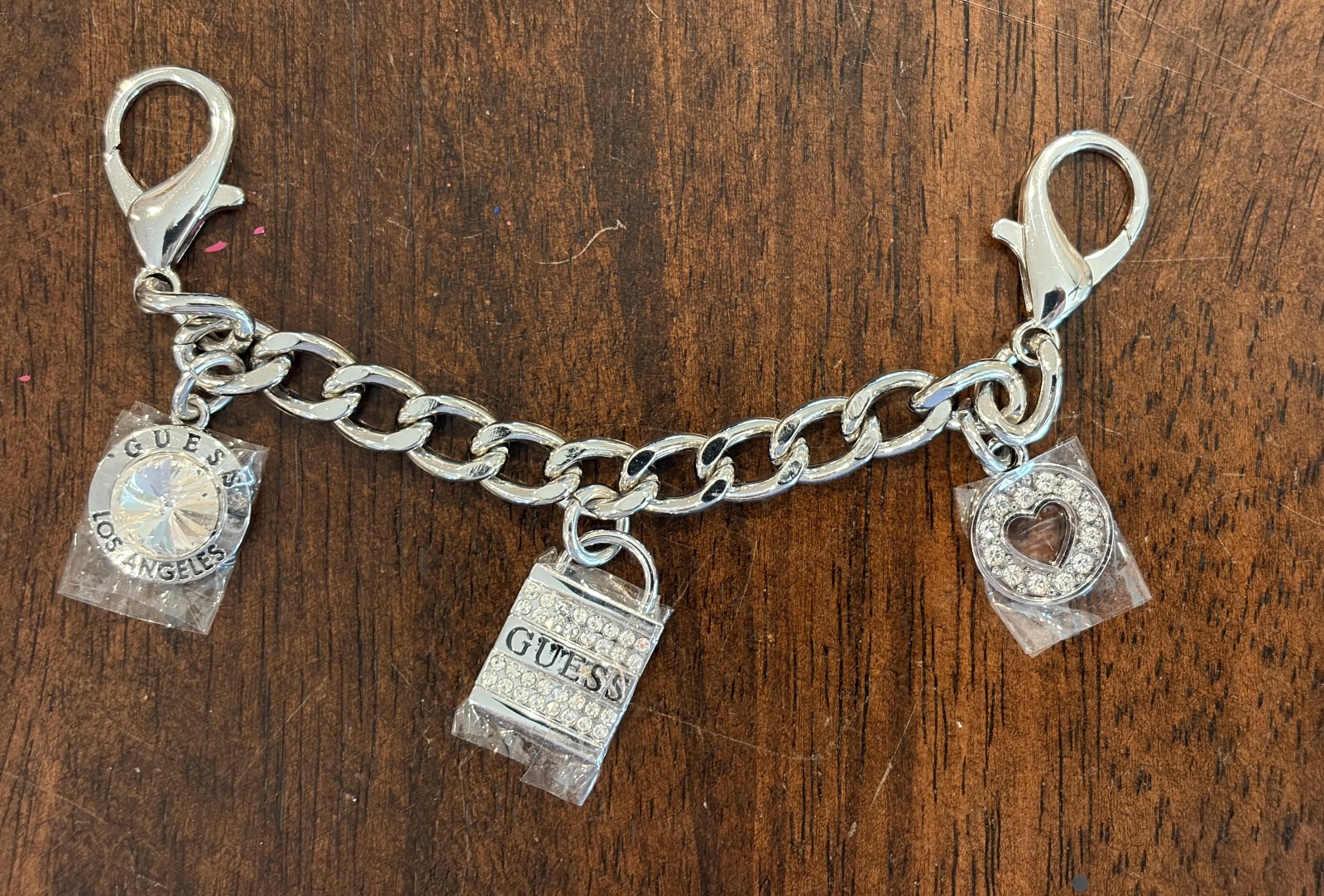 Guess Handbag Bag Extension Chain, Handbag Strap Extender with Charms