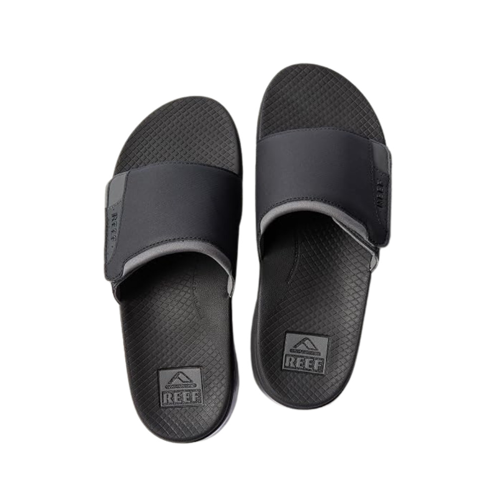 Reef Fanning Slide Men’s Beach Sandals Bottle Opener Water-Friendly Slides Black
