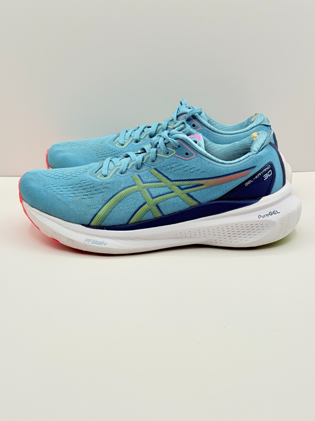 Size 10.5 ASICS Gel Kayano 30 Womens Blue Running Shoes Sneaker 1012B357