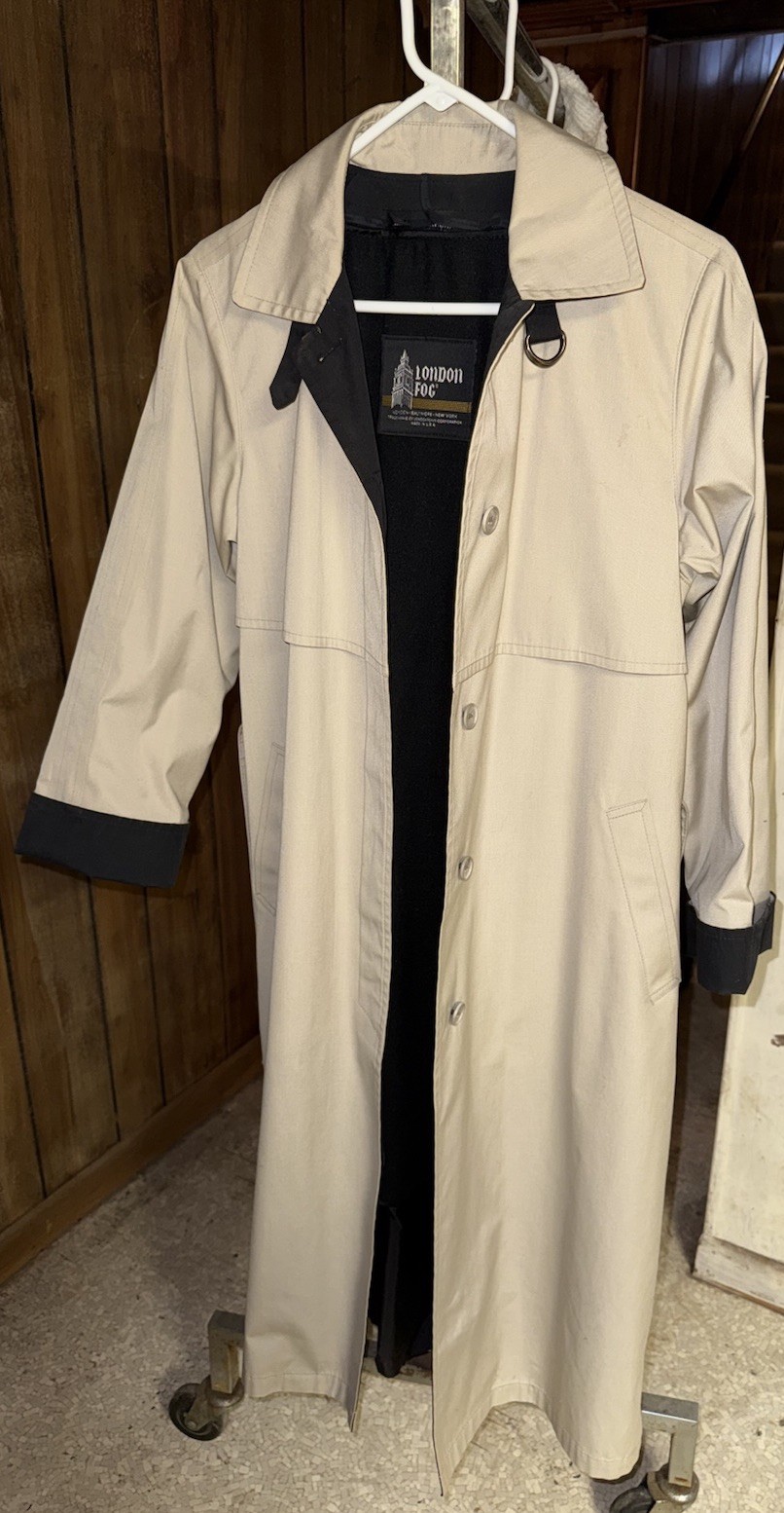 London Fog Long Coat with Belt, Size 8 PET.