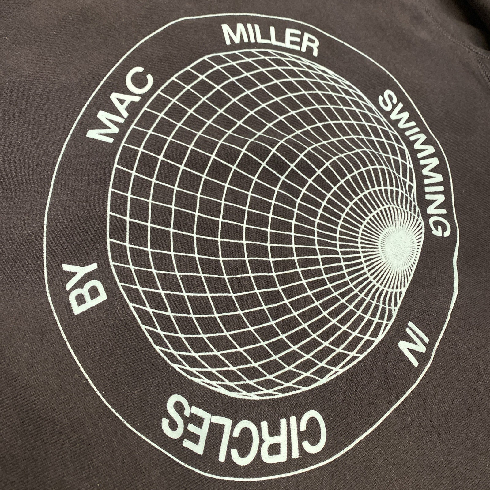 Mac Miller Swimming in Circles Tour Hoodie Reverse Weave Front Pocket 27.5×22.5”