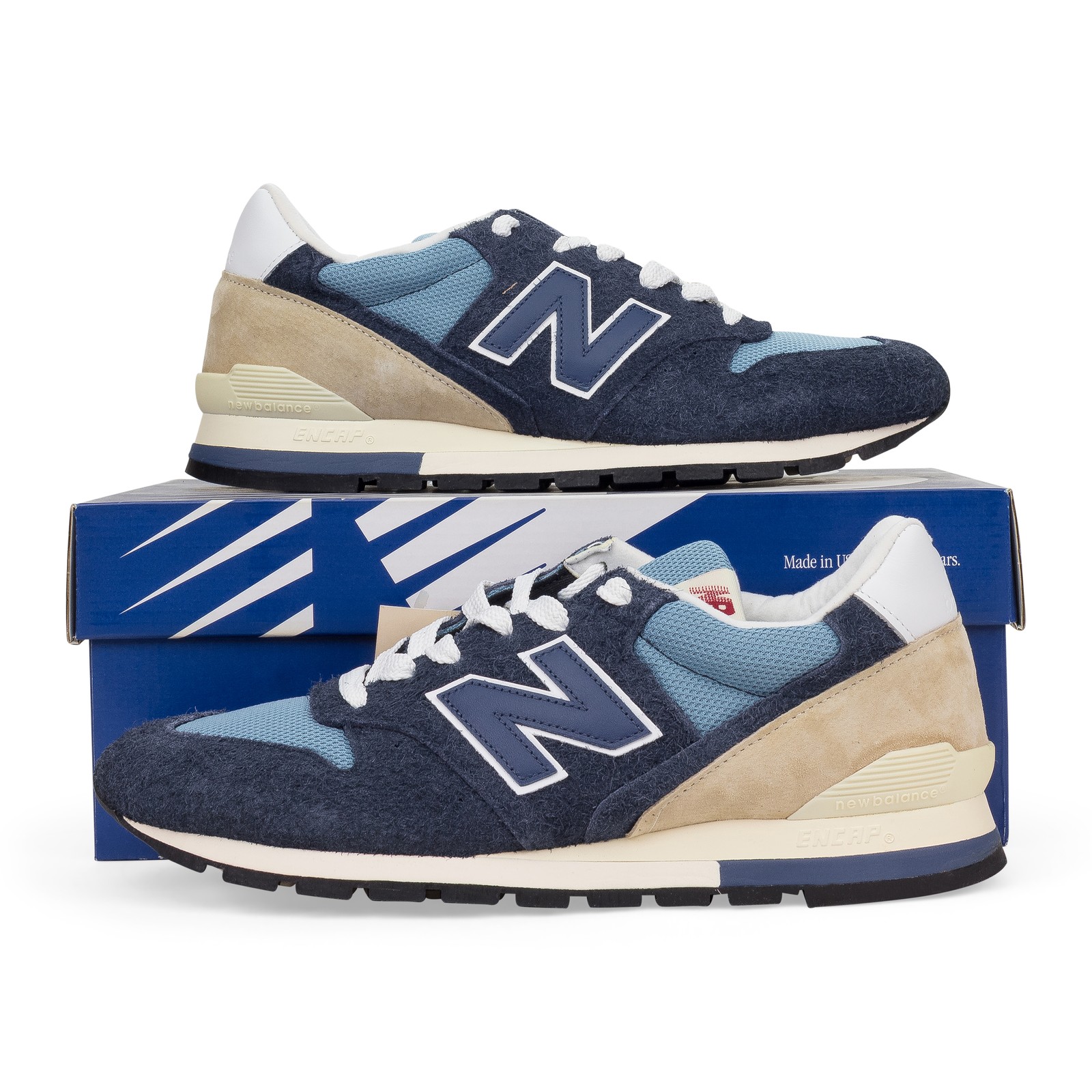 NIB AIME LEON DORE NAVY NEW BALANCE MADE IN USA 996 SNEAKERS SIZE 7 $185