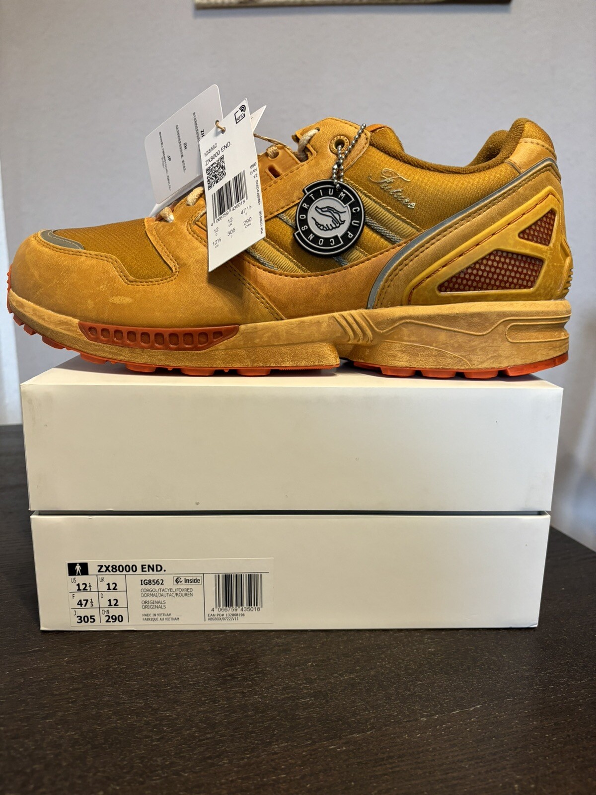 ADIDAS ZX 8000 END CONSORTIUM IG8562 NEW SIZE 47 1/3 AQUA HYDRA