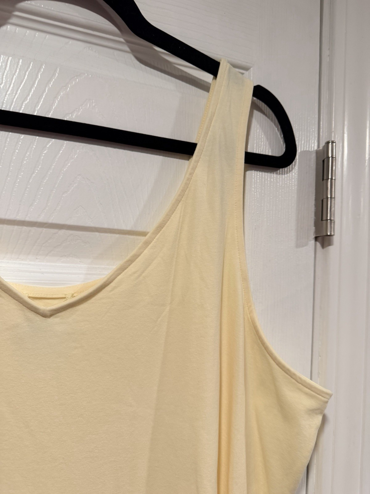 NWOT J. Jill Size 3X Perfect Reversible Tank Top Soft Stretch Cotton Pale yellow
