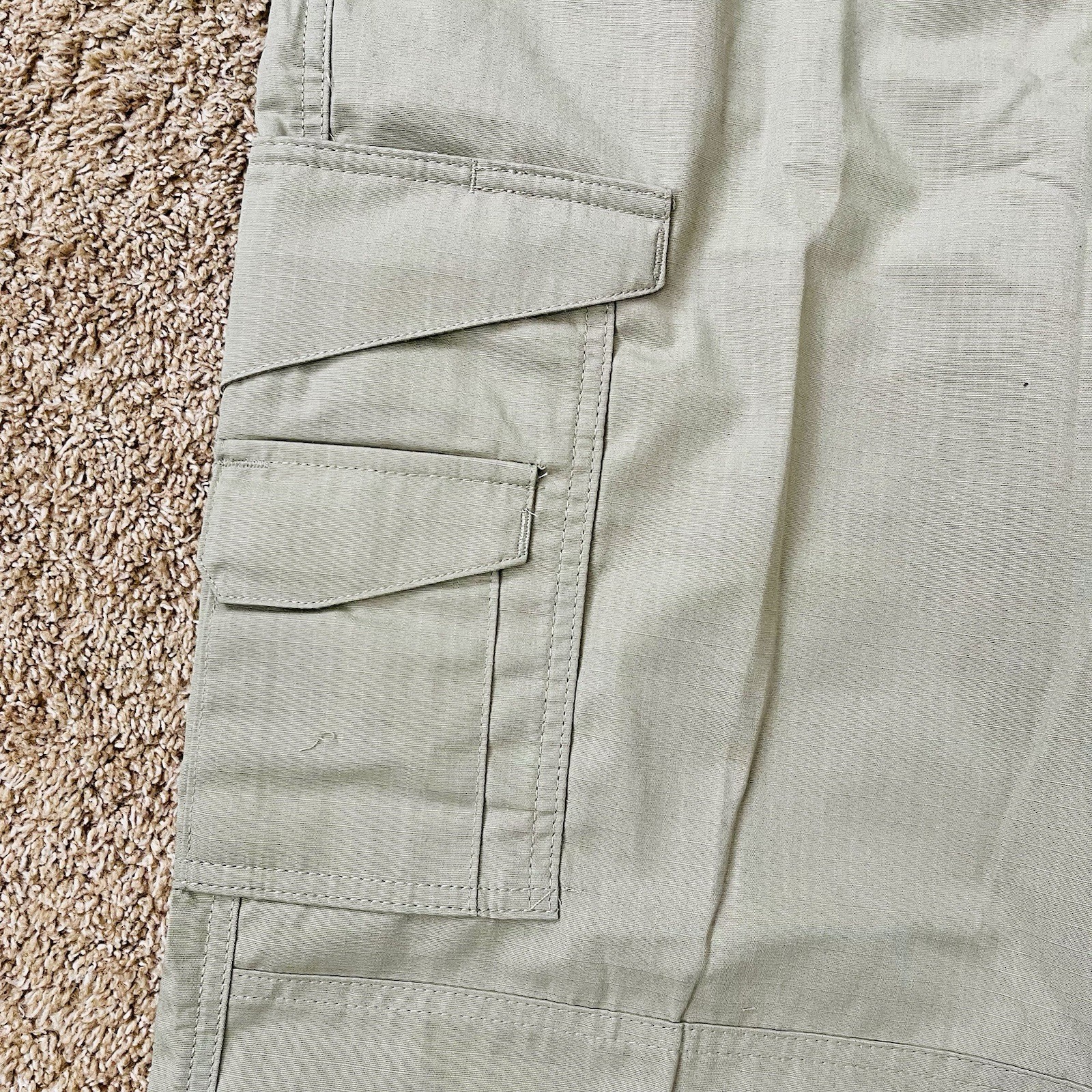Tru-Spec Tactical Cargo Pants Mens 36/30 Khaki Excellent Ripstop Work Trousers