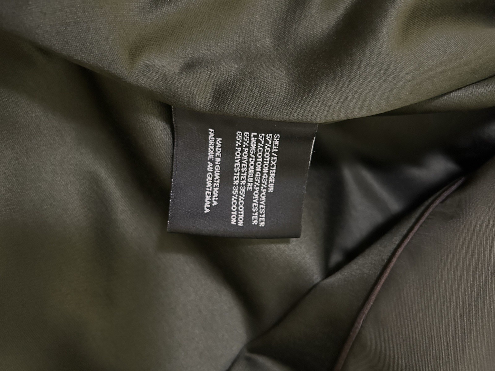 DKNY Womens L Olive Green Raincoat Lightweight Lined A Line Trench Coat
