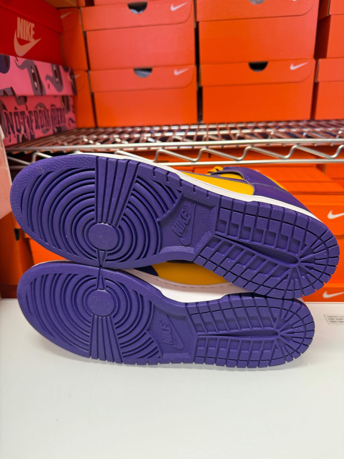 Nike Men’s Dunk High Retro Shoes Lakers Court Purple Yellow White DD1399-500