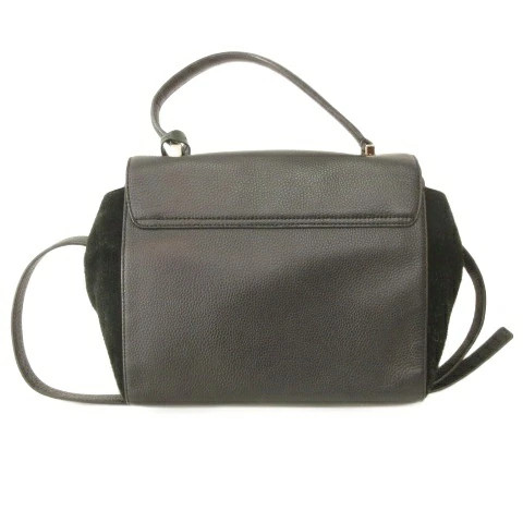 Used Kate Spade 2WAY Flap Shoulder Bag Side Suede PXRU5844 Black Vector Secondha