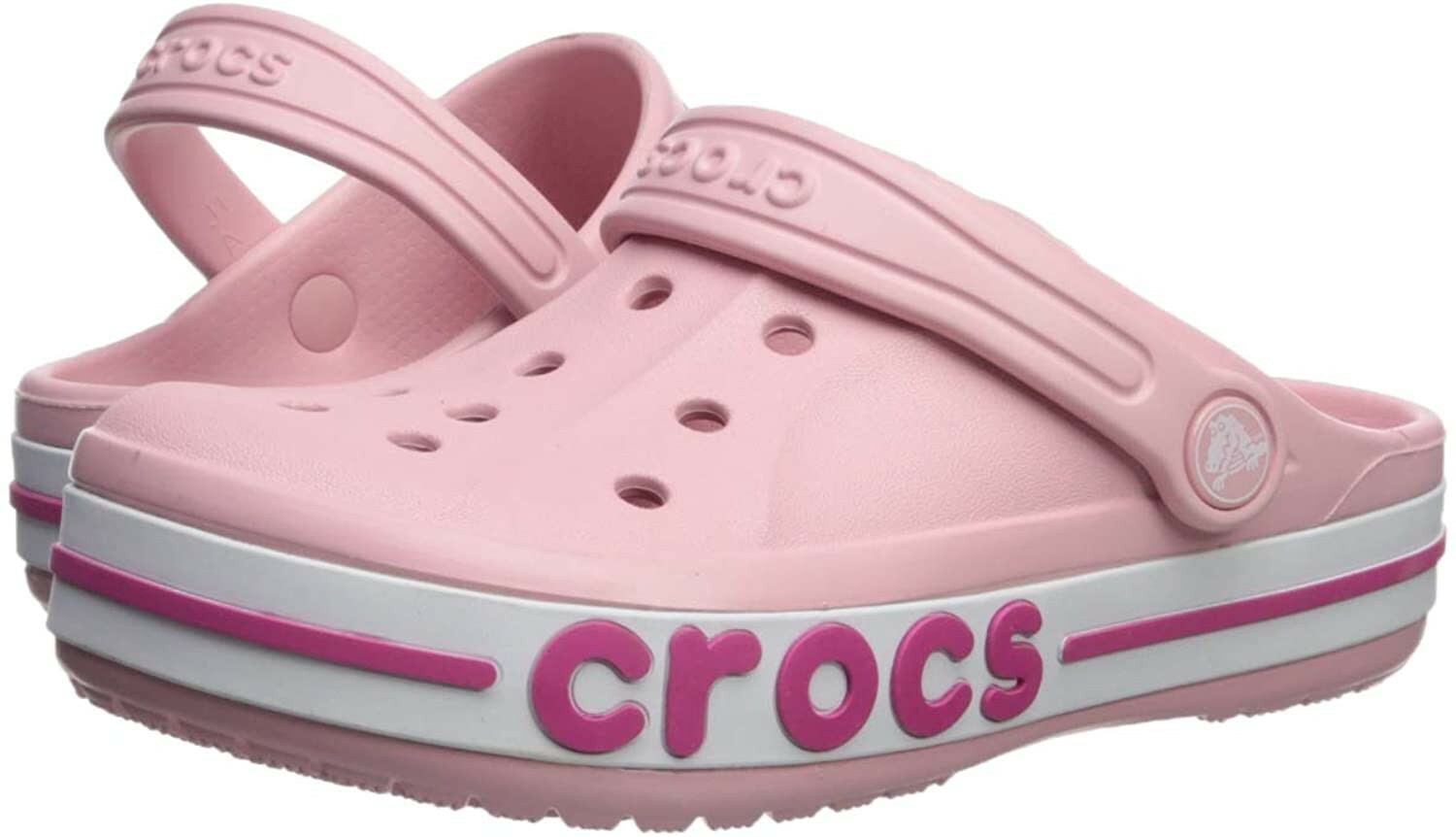 CROCS Bayaband Clog Pink Girls Size 12, 1 Water Shoes NEW