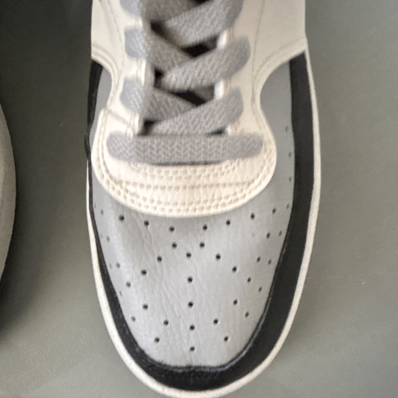 Nike Court Vision Mid Top Men’s Colorblock Sneakers Black/White/Gray Lace-Up