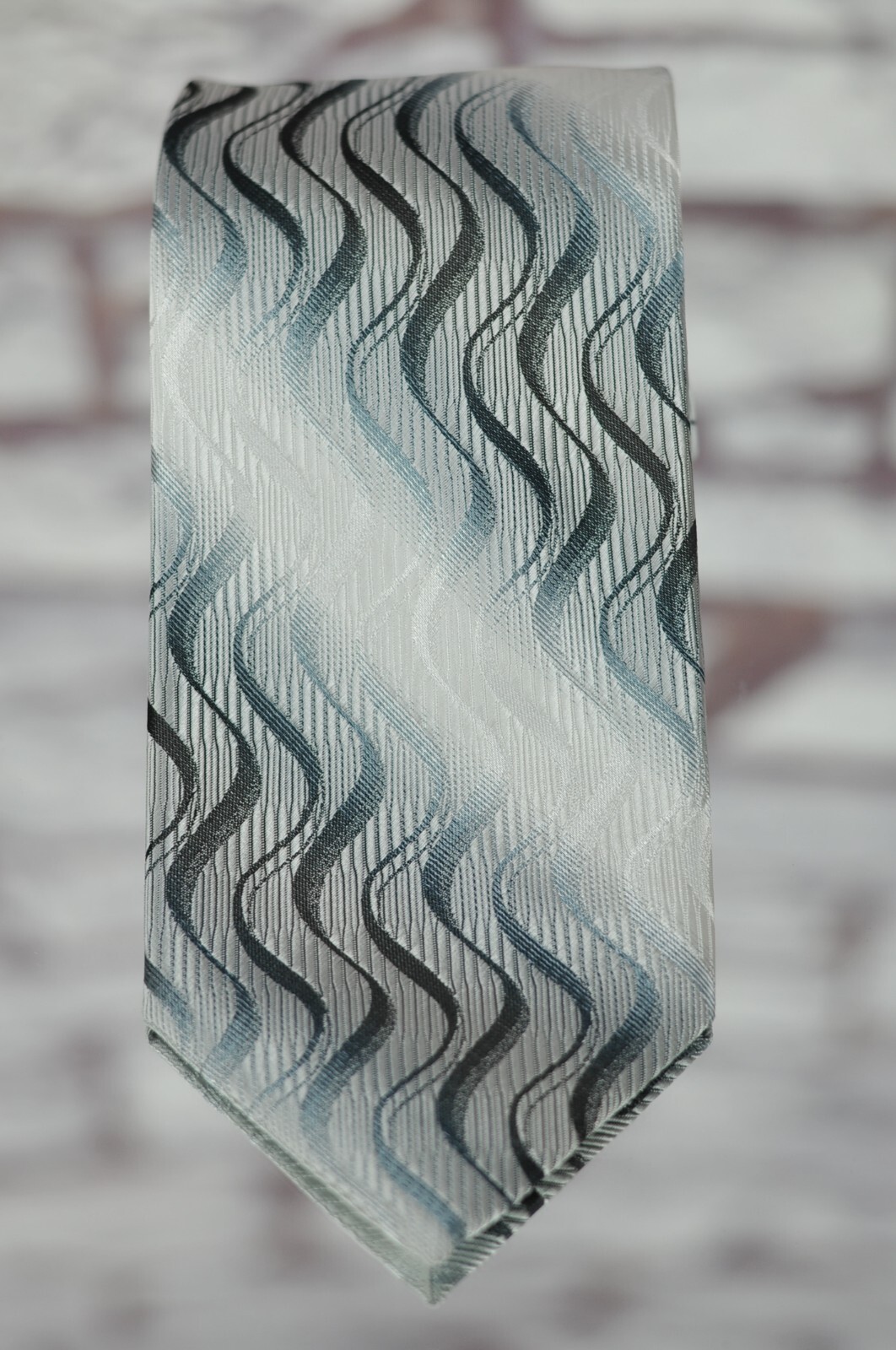 Lord R Colton Basics Tie Gray & White Swirl Woven Necktie 56 x 3.25 in NEW